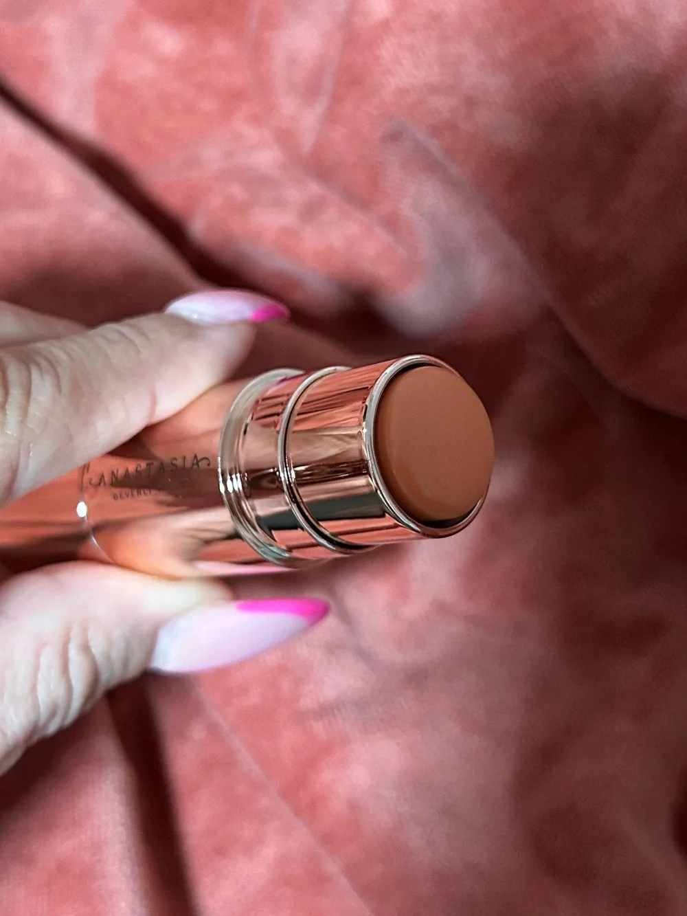Anastasia Beverly Hills Stick Blush - nectarine – swatched once